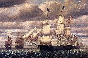 Fitz Hugh Lane Clipper Ship Southern Cross Leaving Boston Harbor France oil painting artist